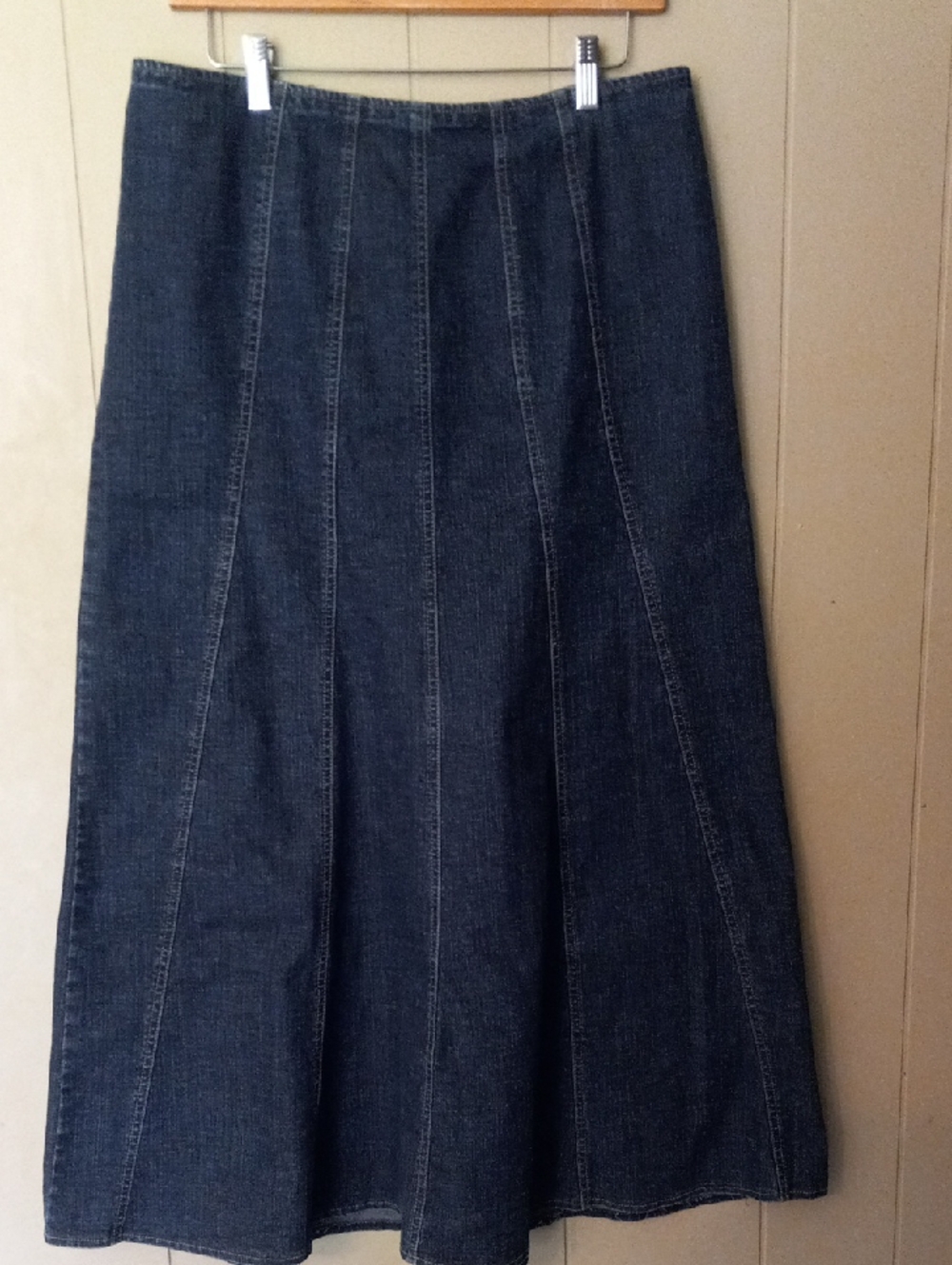 Tribal Denim A-line Skirt
